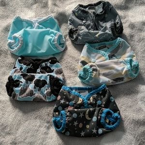 NWT Set of 5 Thirsties Duo Wrap snap diaper covers